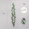 Dekorativa blommor Simulering Lavendel Vine Fake Plants Artificial Leaves Home Wall Door Decoration