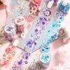 Emballage cadeau INS cristal encre série ruban de masquage fleur PET frais Rose Transparent décoratif Scrapbooking bricolage Collage emballage