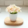 Flores decorativas 1 Conjunto artificial BONSAI BONSAI PLANTAS DE Árvores Falsas em vaso Ornamental PO Props Decoração da área de trabalho da área de trabalho