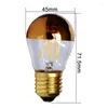 Bombilla LED Filament Lights E27 4W AC220V Dimmer G45 Bubble Ball Bulb Edison Sgolden Top Mirror bez cienia lampa ciepła biała
