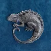 Broches Vintage Lizard Broche Pins for Women Big Animal Jewelry Gift 2022 Multicolor Opal Acessório