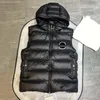 디자이너 Tibb Mens 후드 다운 vests 프랑스 브랜드 여성 보르미 다운 겨울 재킷 자수 가슴 배지 따뜻한 겉옷 재킷