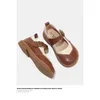 Flat Shoes Girls School Children ￤kta l￤der f￶r studentprinsessor sko barn kl￤r br￶llop prestanda chaussure fille casual 2022