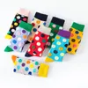 Men's Socks Women's Autumn And Winter Unisex Mid-tube Ins Cotton Polka Dot Pattern Hip-hop Skateboard Wholesale Sox