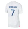 2022 23 France BENZEMA MBAPPE Soccer Jerseys 22/23 GRIEZMANN POGBA KANTE maillot foot kit top shirt DEMBELE KIMPEMBE VARANE SALIBA DIGNE GIROUD Football MEN kids set