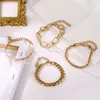 Link armbanden mode gouden kleur punk denkketen voor vrouwen meisje trendy vintage geometrische armband sieraden geschenken 2022 Bijoux femme