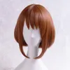 2022 Fashion Light Brown Curly Natural Cosplay Anime Party Wig
