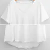 Рубашка Золотая бабочка S Красная цветочная печатная улица Wear V Neck T короткий рукав современный плюс размер