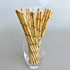 Paper Straws 19.5cm Disposable Bubble Tea Thick Bamboo Juice Drinking Straw lot Eco-Friendly Milk-Straw Birthday Wedding Party Gifts 500 lots DAJ503