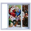 Raamstickers aangepaste maat zelfklevende gebrandschilderd glasfilms sticker Frosted Paper poster deur vintage stijl doorschijnende Jezus Christus