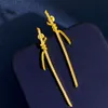 Brand Knot Designer Stud Earrings for Women 18K Gold Silver Sweet Bowknot Shining Crystal Diamond Earring Ear Rings Party Wedding Jewelry