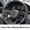 Steering Wheel Covers Car Cover Carbon Black Fiber Accessories For ELantra Sonata Ioniq Veloster Tuscon Knoa Accent Verna I10