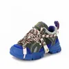 Chaussures de créateur Flashtrek avec mocassins en cristal détachables boîte à lacets de luxe pour femmes hommes femmes 35-45taille