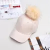 Boll Caps Korean Fashion Hip Hop for Women's Winter Hat Pompom Female Casual Streetwear Baseball Bucket