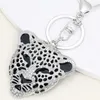 Keychains Key Chain Diamond Leopard Head Keychain KeyRing Fashion Pendant Women Gift Direct Sales