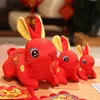 2023 New Year Chinese Style Rabbit Plush Toy Soft Bunny Stuffed Doll Mascot Collection Christmas Gift New Year Decoration7637409