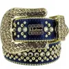 12023 Diseñador Bb Simon Cinturones para hombres Mujeres Cinturón de diamantes brillantes Negro Azul blanco multicolor con pedrería brillante como regalo