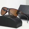 Nieuwe mode luxe ovale zonnebrillen voor mannen Designer zomertinten gepolariseerde bril in de bril zwarte vintage oversized zonnebrillen van vrouwen mal 249y