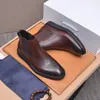 Nuevos botines para hombre, botas para motocicleta, zapatos de vestir, pisos para exteriores, zapatos elegantes de diseñador para hombre, talla de cuero 38-45