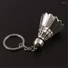 Крюки 10x Creative Metal Metal Badminton Key Chain Трехмерный турнир Souvenir Sport