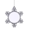 Transfert de chaleur Métal Flocon De Neige Pendentif DIY Sublimation Blanc Décoration De Noël Arbre De Noël Ornement GCB16466