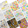 Geschenkwikkeling 11 vellen schattige harten stickers banners briljante sterren elegante opmerkelijke nummers gelukkige verjaardag bericht plakboek sticks benodigdheden