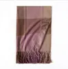 格子縞のスカーフタッセルチェックカシミアスカーフデザイナーブランドクラシックタータンラップファッション特大のショール冬ラティスカラー厚い暖かいbc116