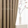 Vorhang im japanischen Stil, gekräuselter Jacquard, Verdunkelung, Milchkaffee, Wohnzimmer, Erkerfenster, Rideaux Pour Le Salon