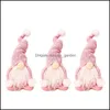 Sacchetti per gioielli Borse Sacchetti per gioielli Borse 3Pcs Morbido peluche Farcito Bambola senza volto Fatto a mano Natale Gnomo Natale Figurine Giocattolo Casa Ho Dhd8D