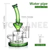 Hookahs 8.3 inch Recycler Dab Rigs Thick Glass Bong Water pipes Gravity Bongs Bubbler Smoking Accessory Water pipe with 14mm Herb Slide