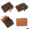 Storage Bags Retro Genuine Leather Purse Fashion Handbags Cowe Rec Classic Coin Wallets Men Women Kid Key Cards Storage 19Lf C2 Drop Dhu0P