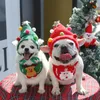 Noel Köpek Kıyafet Şapkası Sevimli Antlers Tükürük Havlu Köpek Kedi Giyim Malzemeleri Güzel Tasarım Sonbahar ve Kış Giysileri Evcil Hayvan Aksesuar