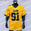 Maillots de football Toledo Football Jersey NCAA College Dequan Finn Peny Boone Jamal Turner Dallas Gant Johnson Newton Kareem Hunt Stuart Lowe Blankumsee Ford