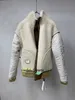 Jaqueta de plumas de grife 5A jaqueta de inverno parka feminina com integração de pele de ganso branca enchimento tecido de malha de lã emenda casaco masculino quente