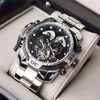 Wristwatches Reef Tiger/RT Men Multifunction Sport Mechanical Watch Calendar Date Complicated Blue Dial Automatic Waterproof Clock