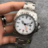 Эффективные Sapphire Explorer II 42 MM Роскошные черные часы Мужчины Азия 2813 Механизм Механические автоматические наручные часы Индивидуальные независимые Дата Подарок