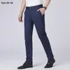 Garnitury męskie letnie garnitury biznesowe Sukienkę Ice jedwabny sukienka Mężczyźni Formalne proste Slim Fit Office Plus Size 46 rozciągnięte spodle bez żelaza