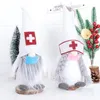 Christmas Doctor Nurse Gnome Plush Ornaments Swedish party Santa Xmas Tree Decor Holiday Home Decoration SN4985