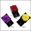 Jewelry Pouches Bags Jewelry Pouches Bags Unfaded Flower Rose Box With Surprise 100 Languages I Love You Necklace Strange Gift For Dhq5E