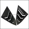 Altri Accessori Esterni Car Styling Sticker 1/4 Quarti Finestra Laterale Feritoie Scoop Er Vent Pannello Spoiler Per Honda Civic Nero/Auto Dhvxm