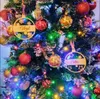 クリスマスの装飾パーソナライズされたカスタムネームウッドオーナメントボーブルツリー1st