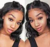 Natural Wavy Bob 360 full Lace Frontal Wigs Human Hair Wig for Black Women Brazilian Body Wave Remy Hair Glueless Pre Plucked