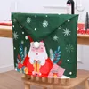 set di sedie natalizie Babbo Natale pupazzo di neve cervo cartone animato creativo decorazioni per la tavola natalizia stampa fronte-retro RRA520