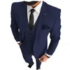 Marineblauw bruiloft smoking tuxedos 2023 Bruidegom SUIMSMEN PROM SUPS JAAG EN VEST MET BROEK TAILORDE GEMAAKTE PAK