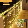 5 м/10 м искусственные листовые виноградные светильники светодиодные световые световые световые водонепроницаемые висящие висящие растения для садового декора