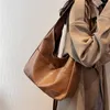 Abendtaschen Burminsa Slouchy Wide Strap Weiche Schulter für Frauen Winter 2022 Trend Große Kapazität Shopper Weibliche Tote Damen Handtaschen