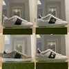 Designer Casual Shoes Italy Ace Sneakers Snake Leather Sneaker Embroidered Tiger Chaussures White Shoe Walking Sports Platform Trainers With Box US5-13.5 NO9