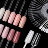 False Nails Black Nature Clear Nail Tips Oval Fan Display Acrylic Fake For Gel Polish Stand Practice Tool Manicure