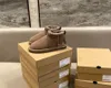 2022 Designer Snow Boots Suede schoenen klassieke korte mini vrouwen houden dames pluche casual kastanje zwart grijs aus u5854 warme laarzen us4.5-11