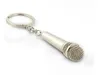 100 pcs/lot nouveauté métal Microphone porte-clés nouveau Design Microphone porte-clés peut cacher une note d'amour cadeaux